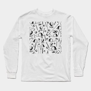 Golfing Black and White Long Sleeve T-Shirt